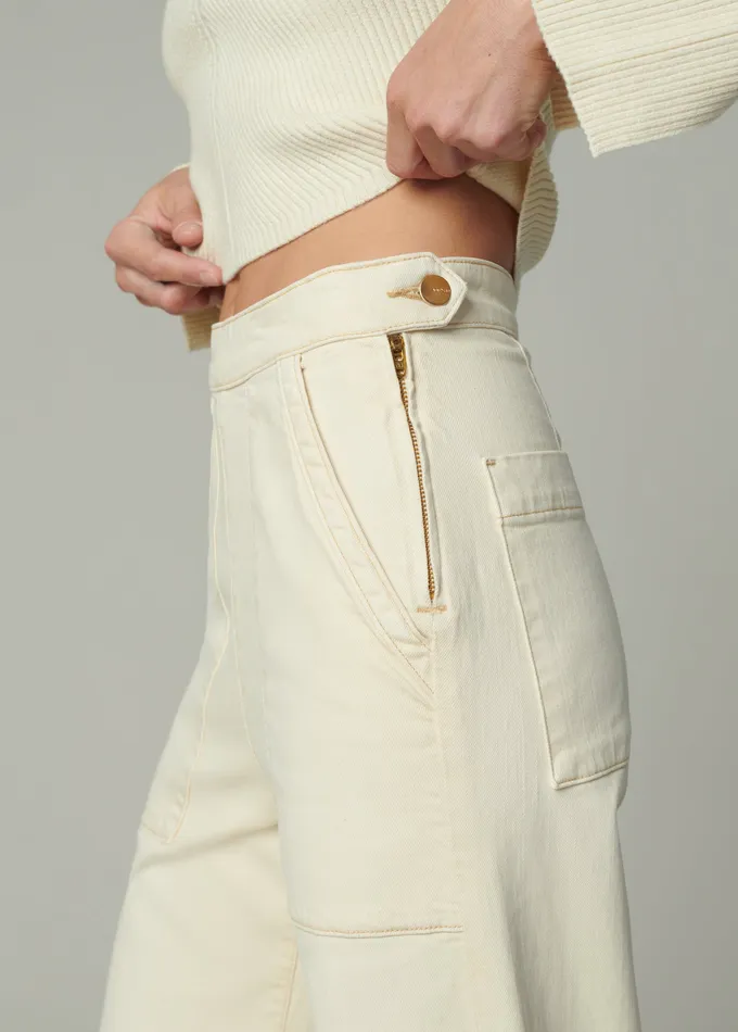 Women Joe8217s Jeans THE SIDE ZIP Creme Brulee Wide Leg