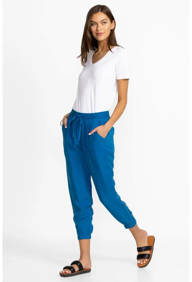 Women Johnny Was Bottoms Alice Jogger Mykonos Blue