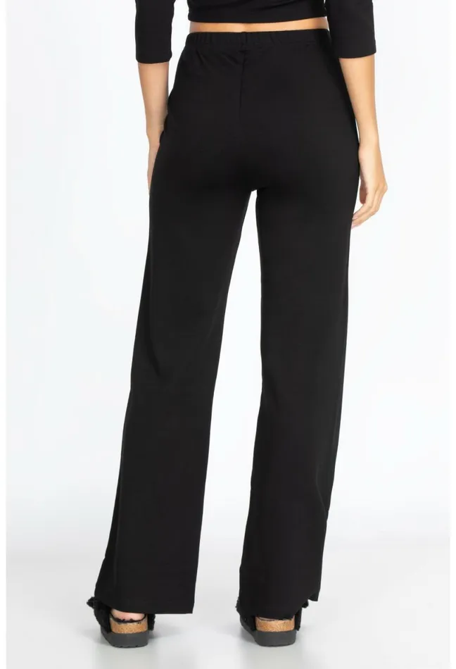 Women Johnny Was Bottoms Ponte Wide Leg Pant Onyx