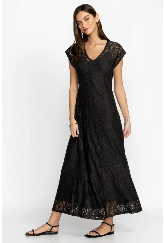 Women Johnny Was Dresses Corinne Maxi Dress Black