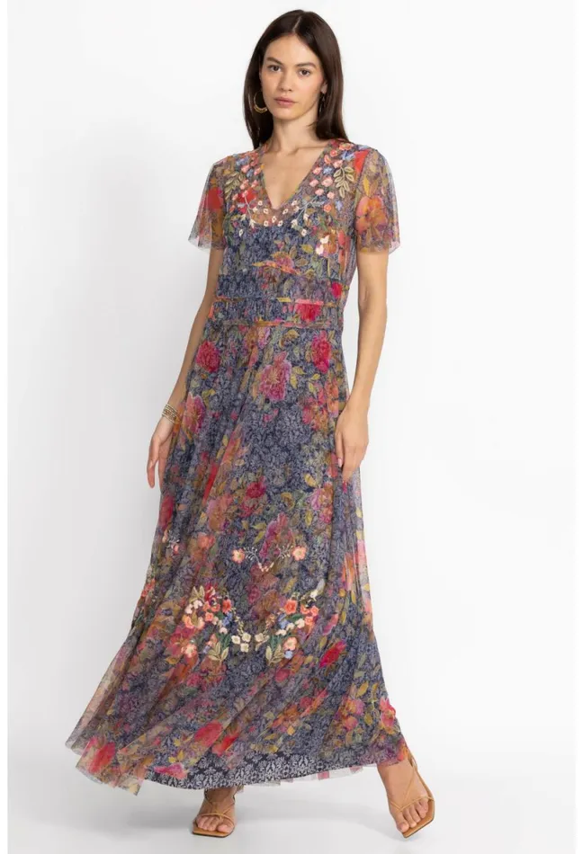Women Johnny Was Dresses Locust Mesh Dress Locust