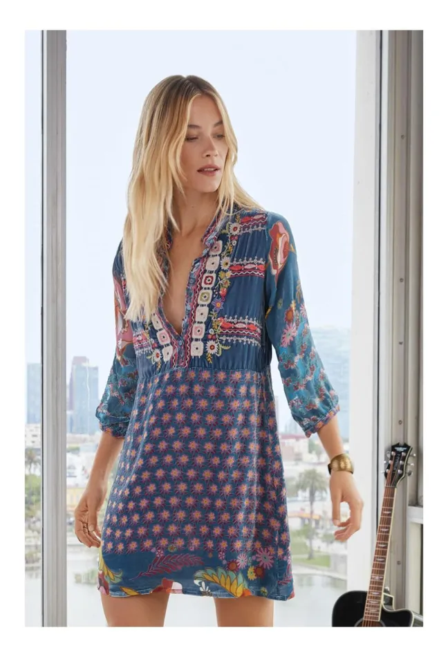 Women Johnny Was Dresses Vember Burnout Gweneth Dress Multi