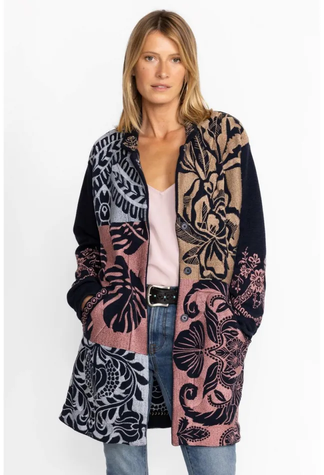 Women Johnny Was Outerwear Harlow Jacket Navy