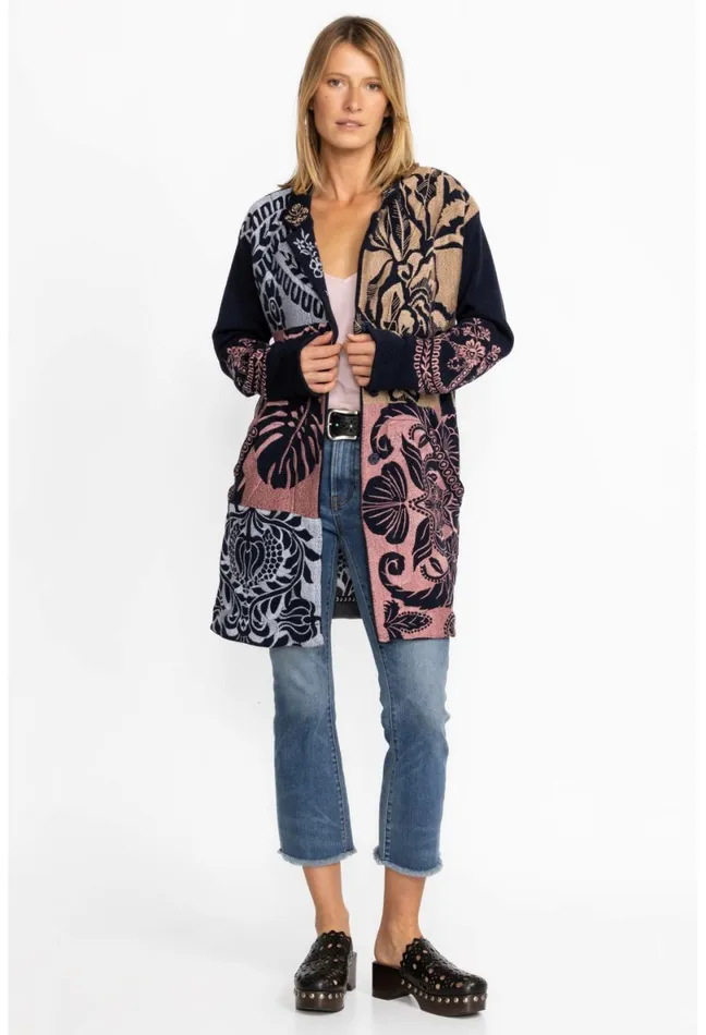 Women Johnny Was Outerwear Harlow Jacket Navy
