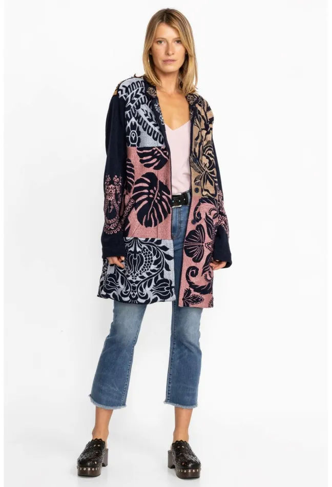 Women Johnny Was Outerwear Harlow Jacket Navy
