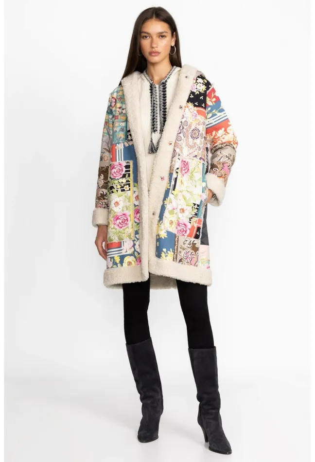 Women Johnny Was Outerwear Kerry Suede Coat Multi