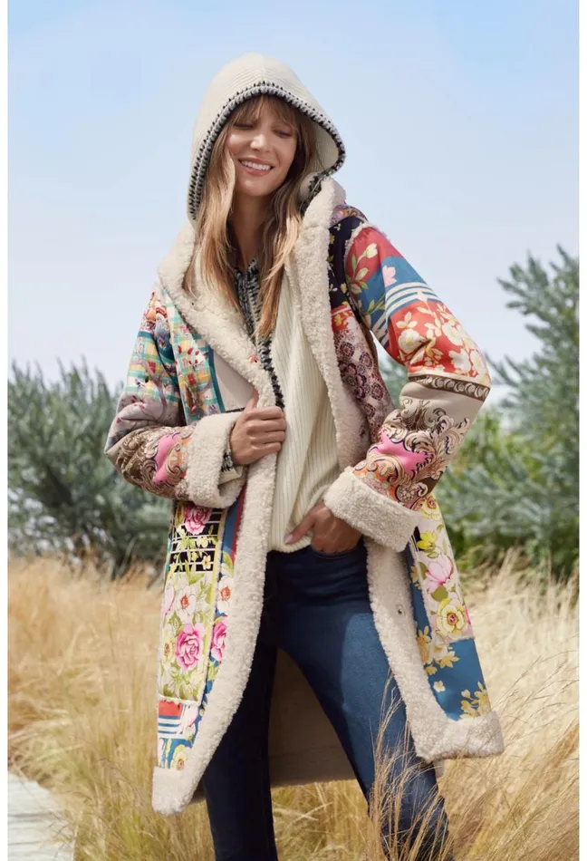 Women Johnny Was Outerwear Kerry Suede Coat Multi