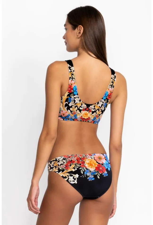 Women Johnny Was Swim and Resort Black Royal Hipster Bikini Bottom Multi