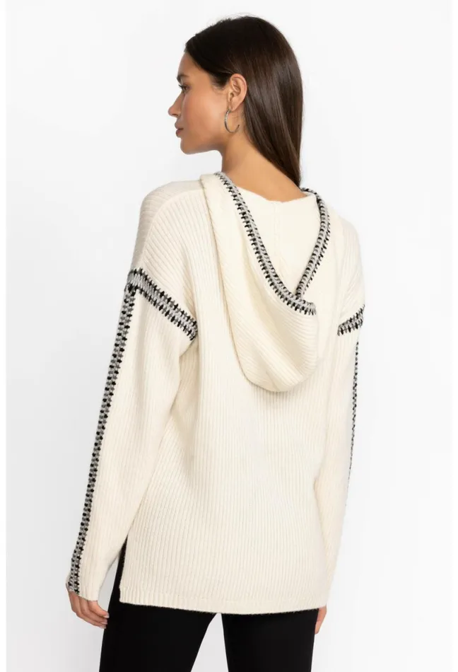 Women Johnny Was Tops Beltran Multi Color Whipstitch Baja Cream