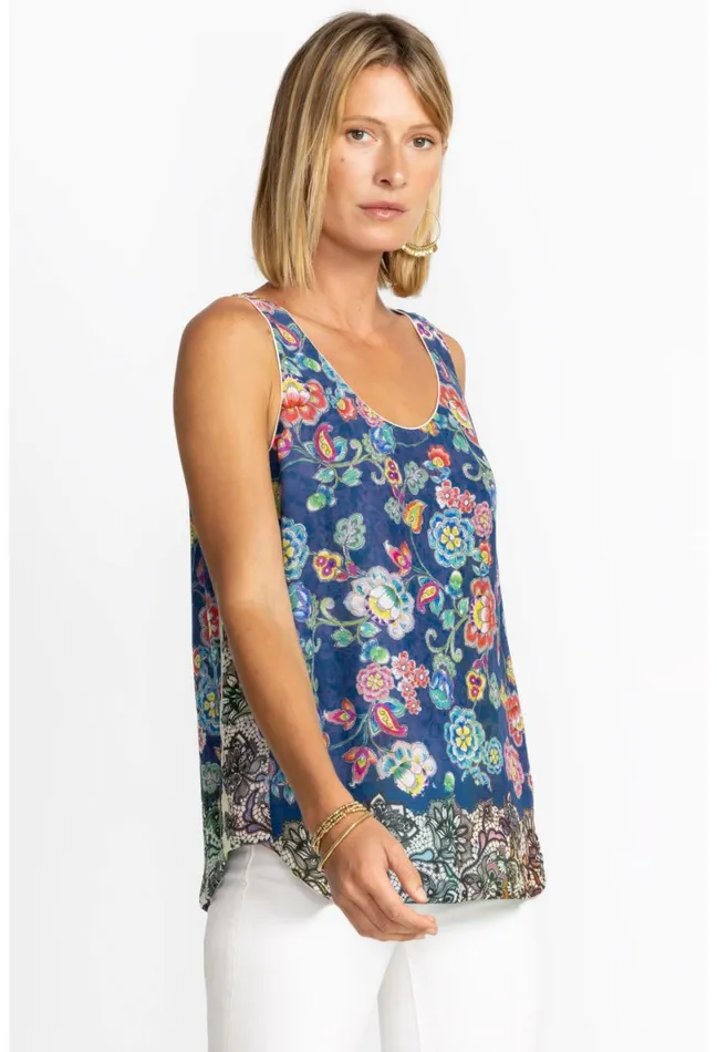 Women Johnny Was Tops Block Mint Tank Top Peppermint