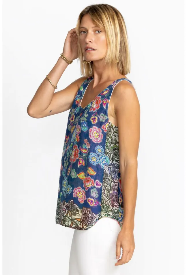 Women Johnny Was Tops Block Mint Tank Top Peppermint