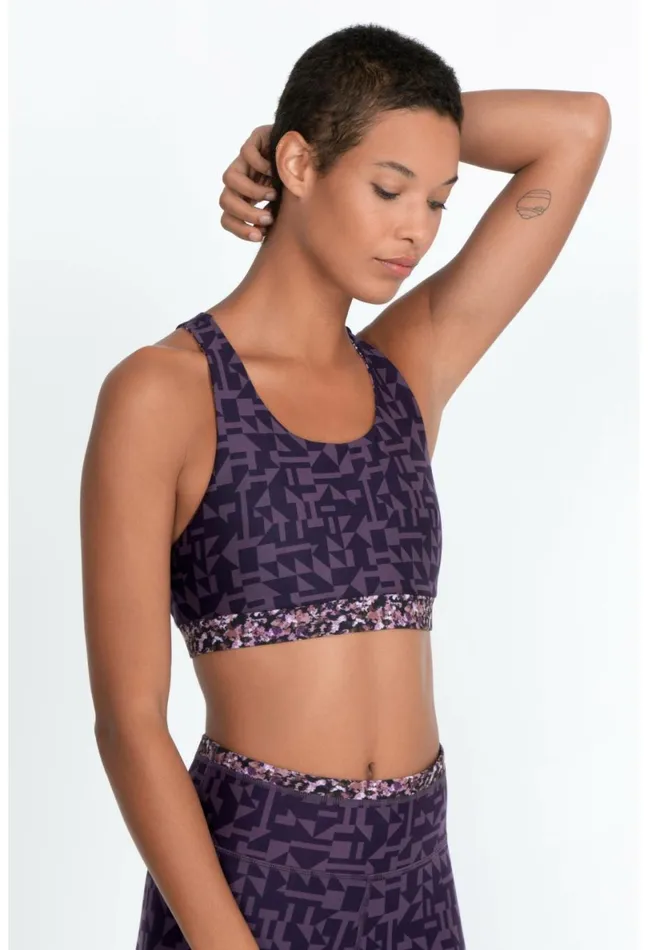 Women Johnny Was Tops Endurance Reversible Sports Bra Vintage Violet Prism