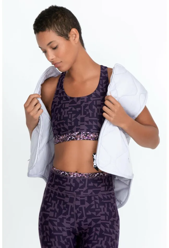 Women Johnny Was Tops Endurance Reversible Sports Bra Vintage Violet Prism