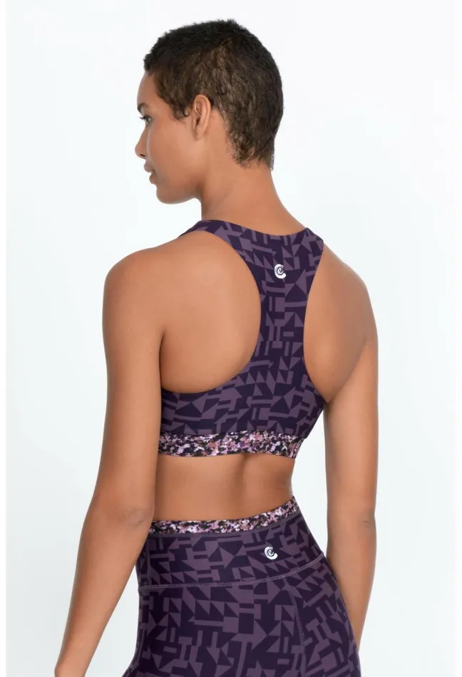 Women Johnny Was Tops Endurance Reversible Sports Bra Vintage Violet Prism