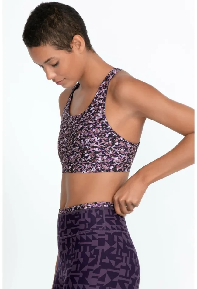 Women Johnny Was Tops Endurance Reversible Sports Bra Vintage Violet Prism
