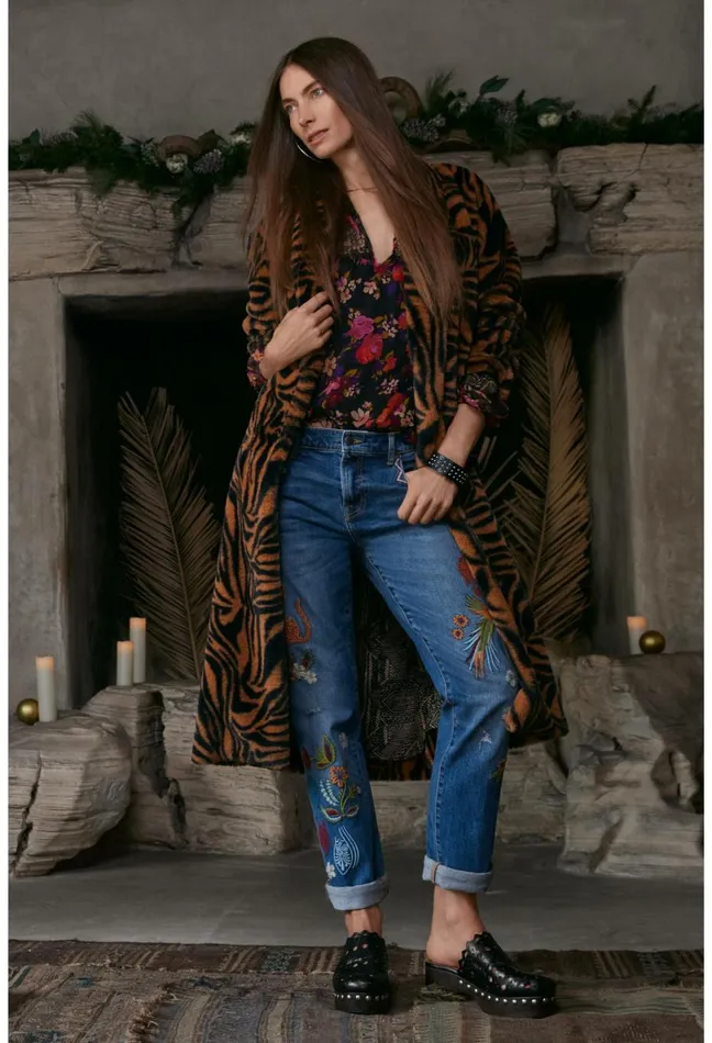 Women Johnny Was Tops Flora Silk Blouse Flora