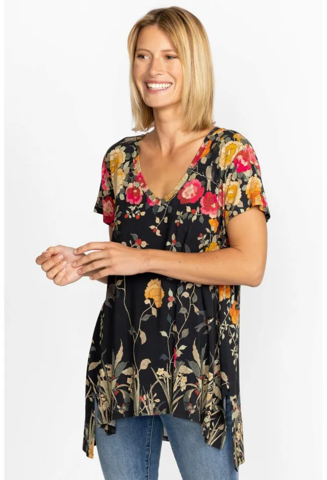 Women Johnny Was Tops Graceful Drape Tunic Graceful