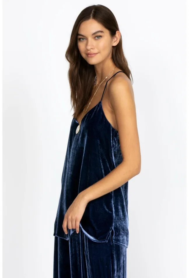 Women Johnny Was Tops Remy Cami Sapphire Blue