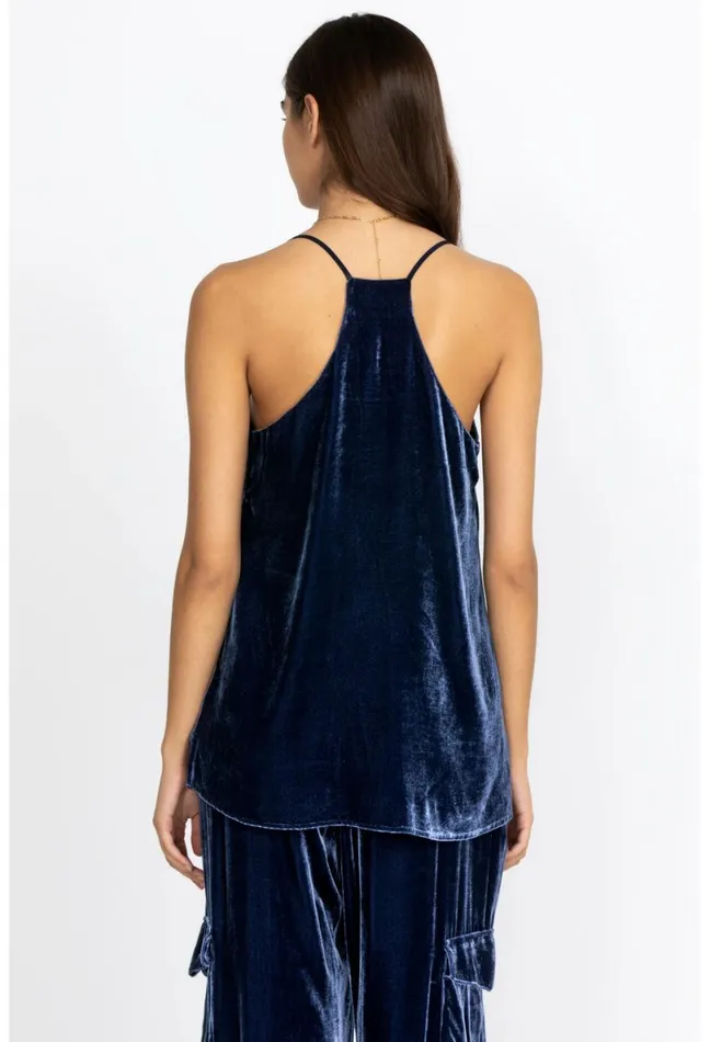 Women Johnny Was Tops Remy Cami Sapphire Blue