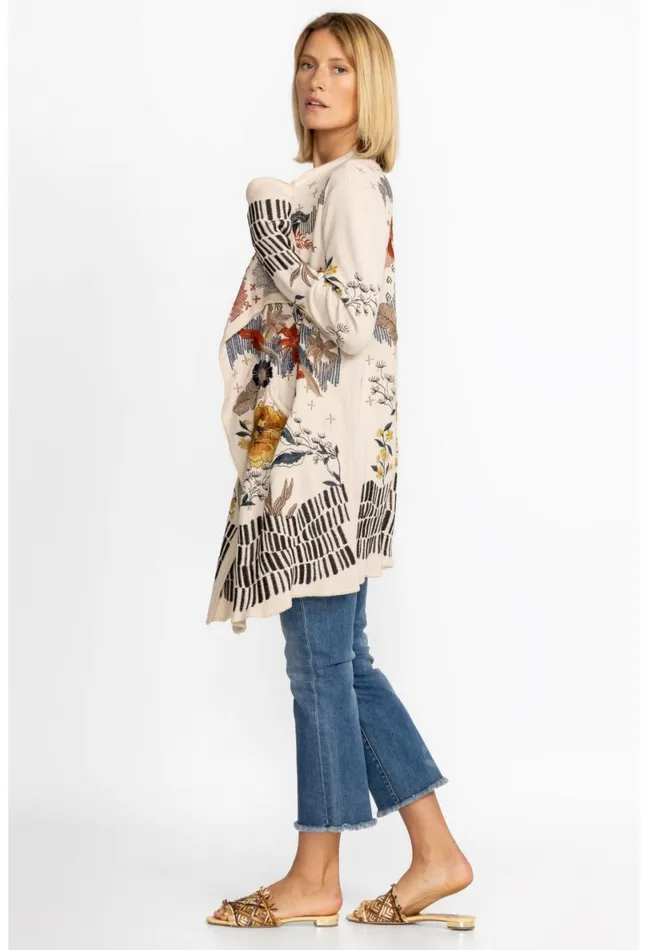 Women Johnny Was Tops Sarina Wrap Sweater Ecru