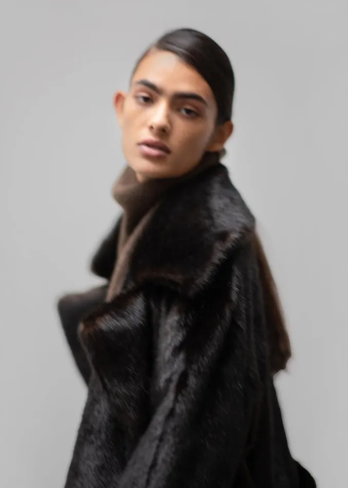 Women Joni Faux Fur Coat 8211 Dark Espresso The Frankie Shop Outerwear
