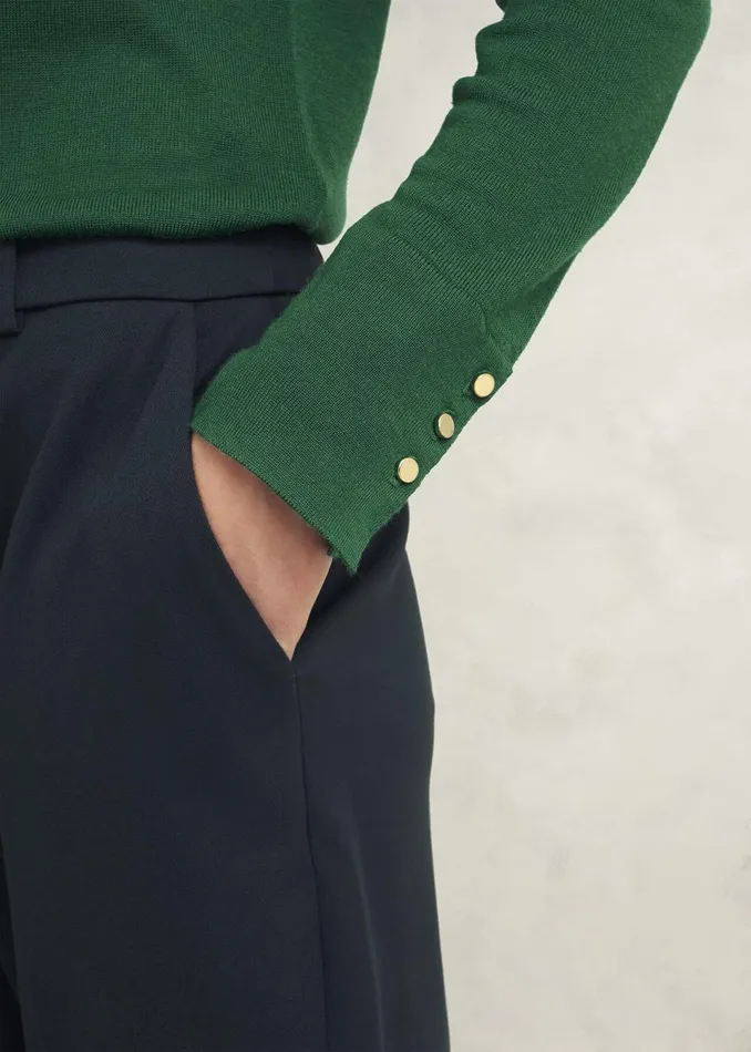 Women Jumpers and Cardigans Hobbs Perla Merino Wool Jumper Agate Green