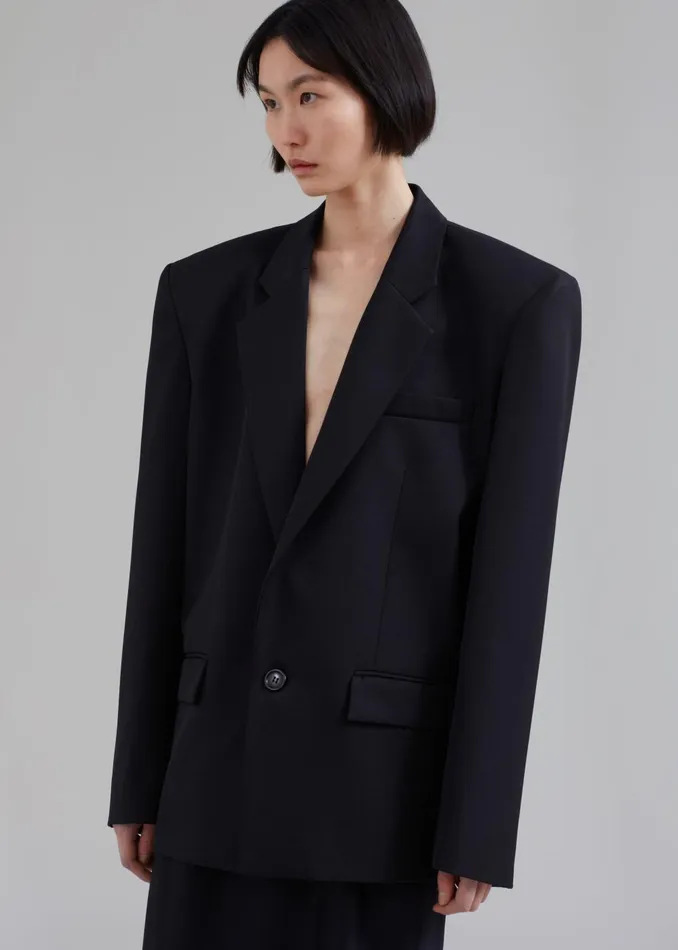 Women Jun Blazer 8211 Black The Frankie Shop Outerwear