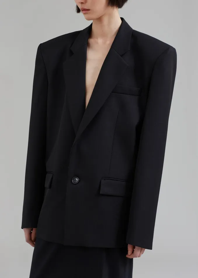 Women Jun Blazer 8211 Black The Frankie Shop Outerwear