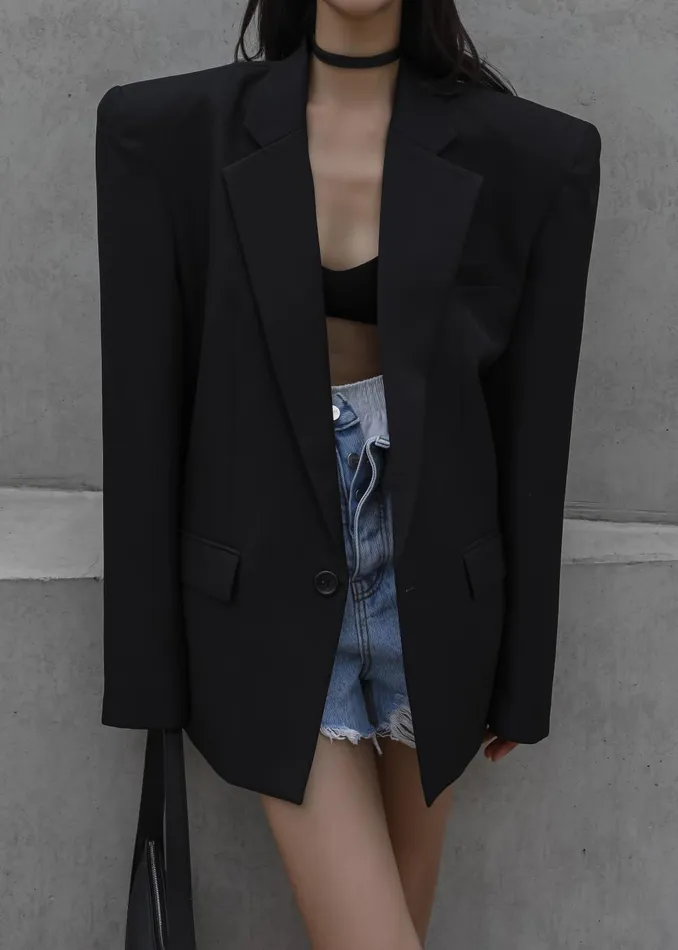 Women Jun Blazer 8211 Black The Frankie Shop Outerwear