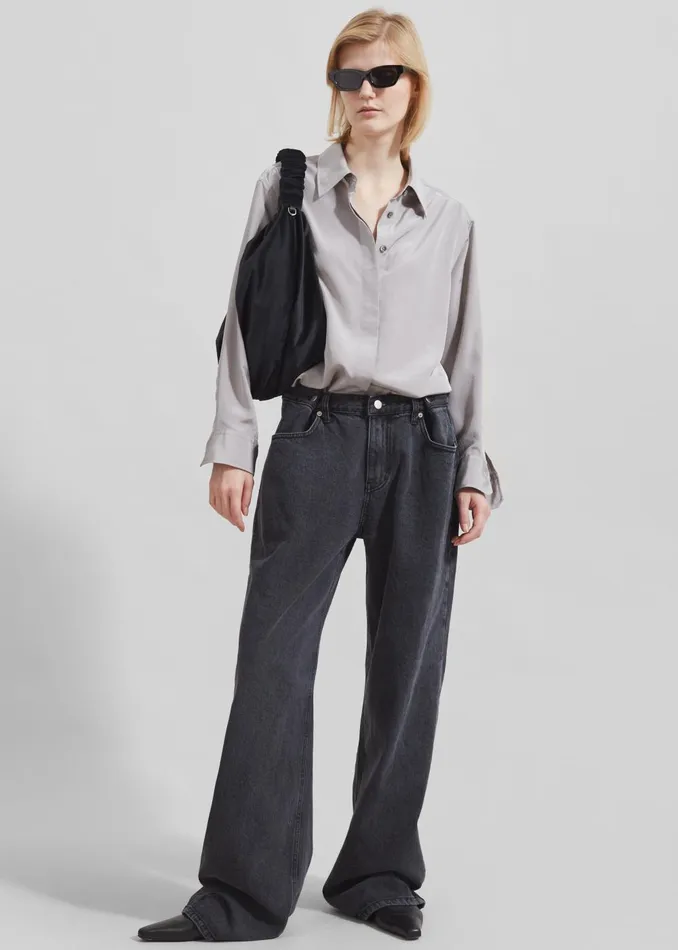 Women Jw Anderson Ruffle Shopper 8211 Black The Frankie Shop