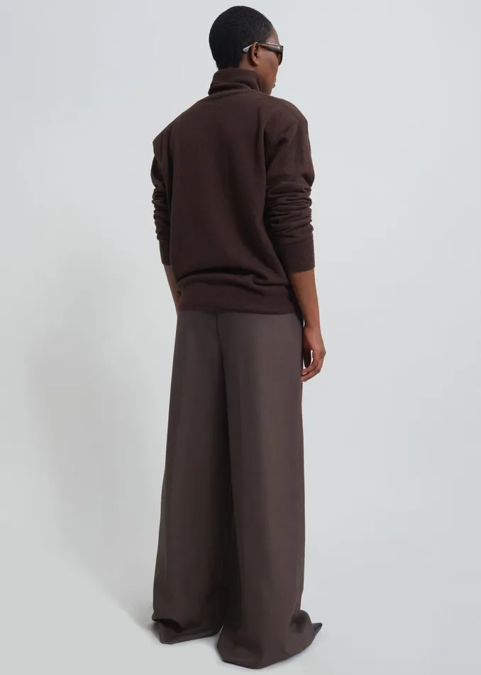 Women Kamila Wide Leg Trousers 8211 Brown The Frankie Shop Bottoms