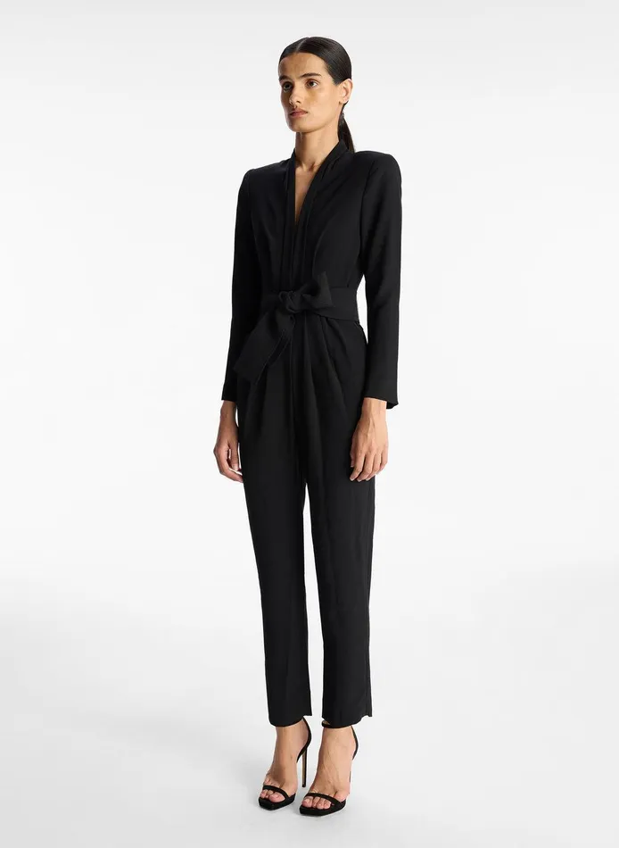 Women Kieran Crepe Jumpsuit Black ALC Bottoms