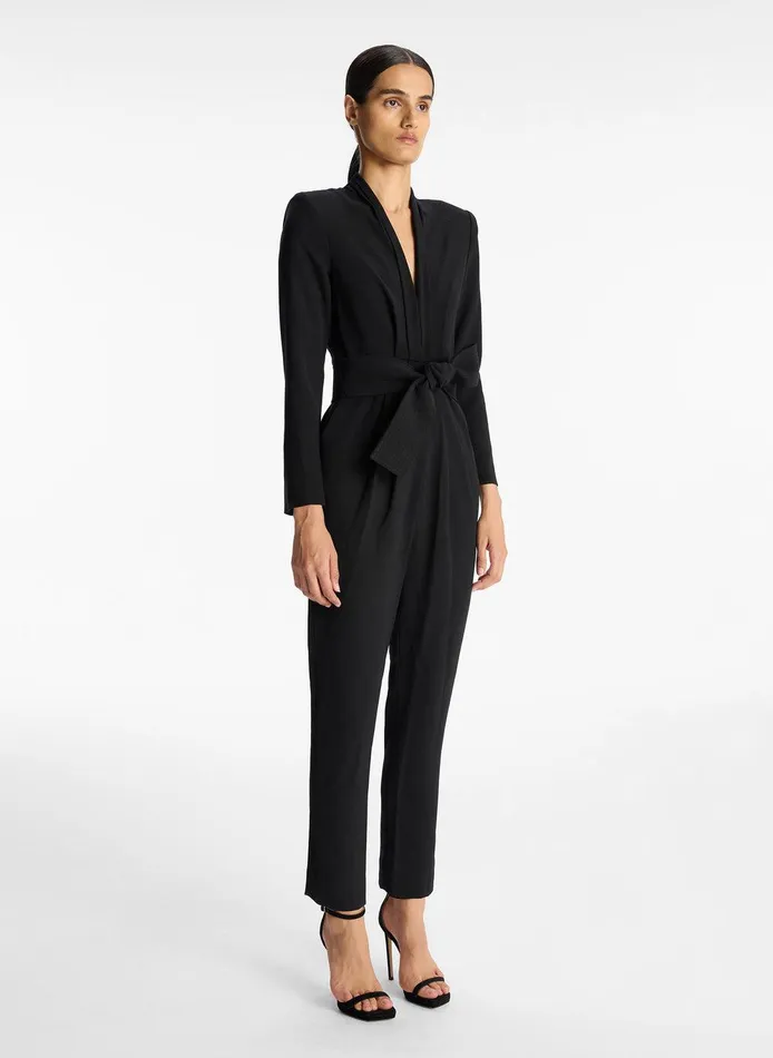 Women Kieran Crepe Jumpsuit Black ALC Bottoms