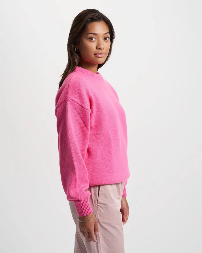 Women Knit Sweaters Colorfulstandard Oversized Merino Wool Crew 8211 Polar Blue