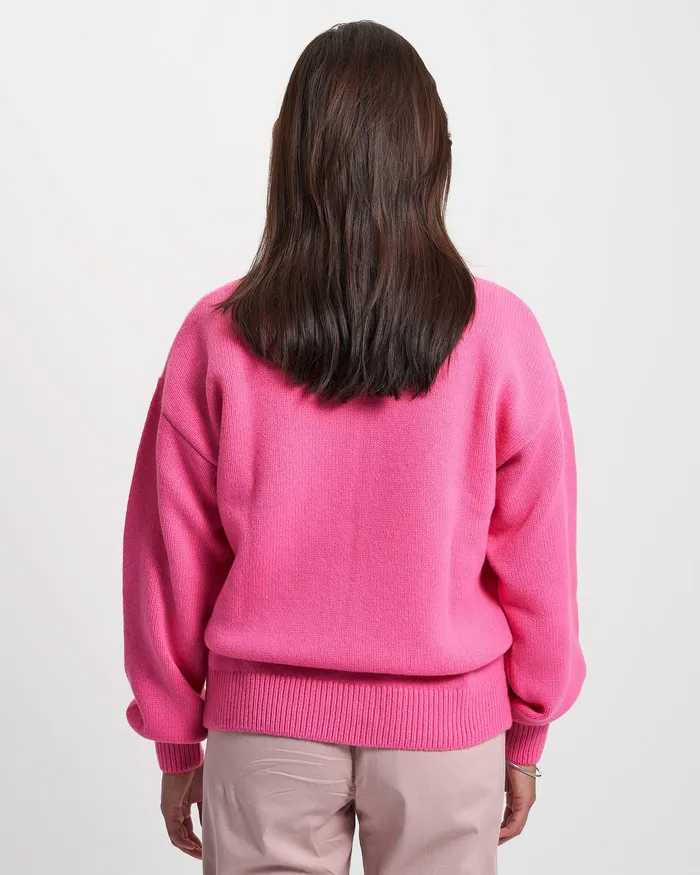 Women Knit Sweaters Colorfulstandard Oversized Merino Wool Crew 8211 Polar Blue