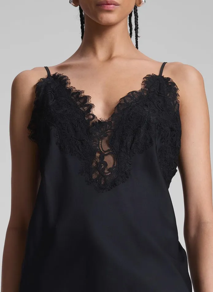 Women Lennon Satin And Lace Camisole Top Blackblack ALC Tops