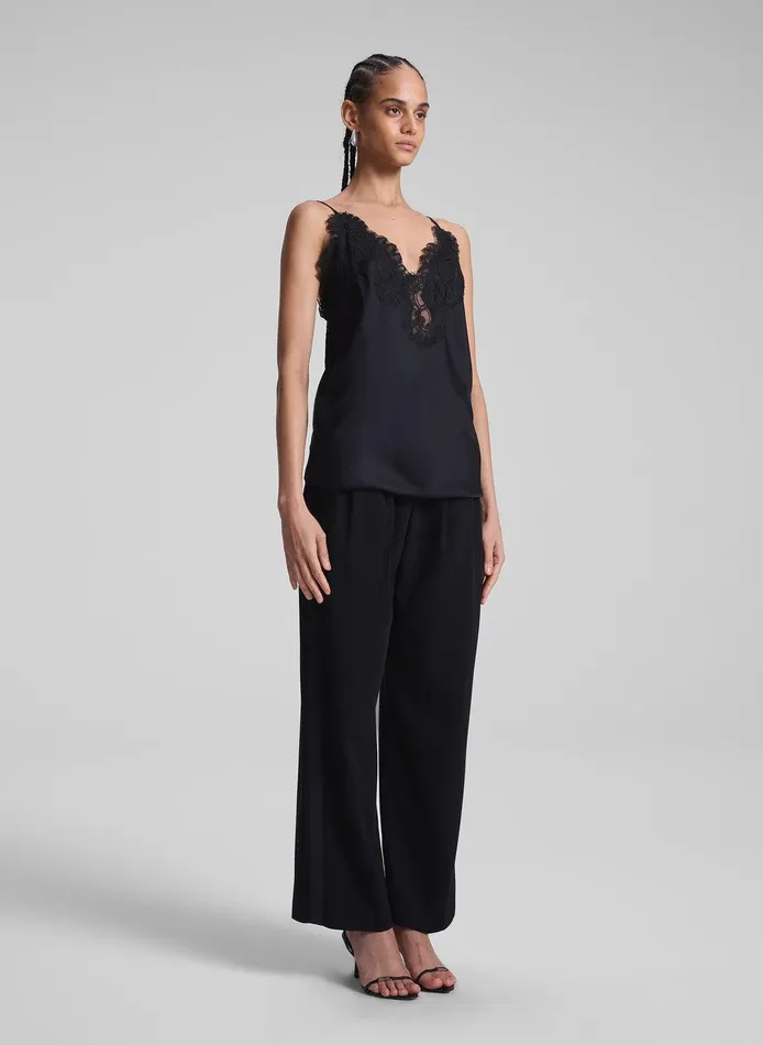 Women Lennon Satin And Lace Camisole Top Blackblack ALC Tops