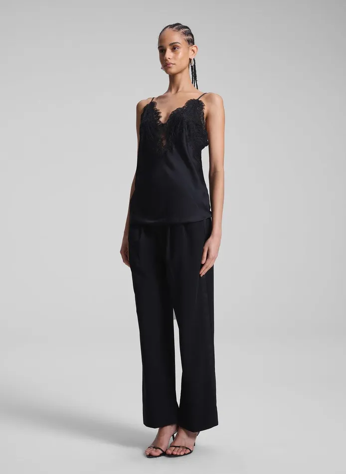 Women Lennon Satin And Lace Camisole Top Blackblack ALC Tops