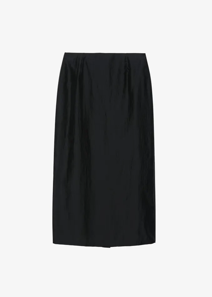 Women Lenore Semi Sheer Midi Skirt 8211 Black The Frankie Shop Bottoms