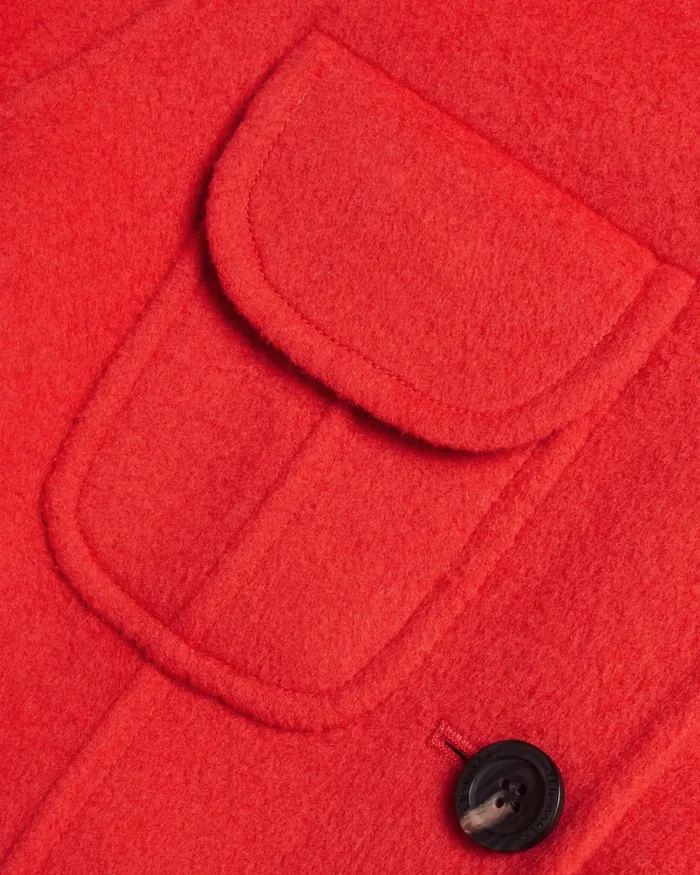 Women LESLIIY 8211 Round Neck Short Coat With Waist Belt Red Ted Baker Coats and Jackets