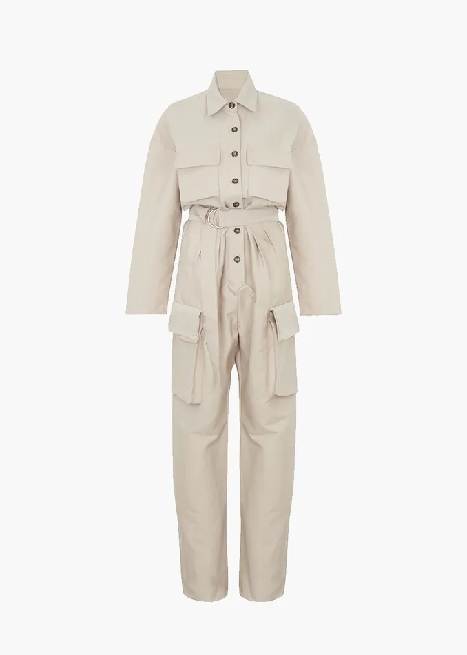 Women Linda Jumpsuit 8211 Light Beige The Frankie Shop Jumpsuits
