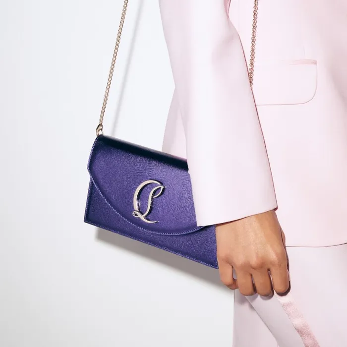 Women Loubi54 Clutch 8211 Nappa Leather 8211 Jacaranda Christian Louboutin Mini Bags