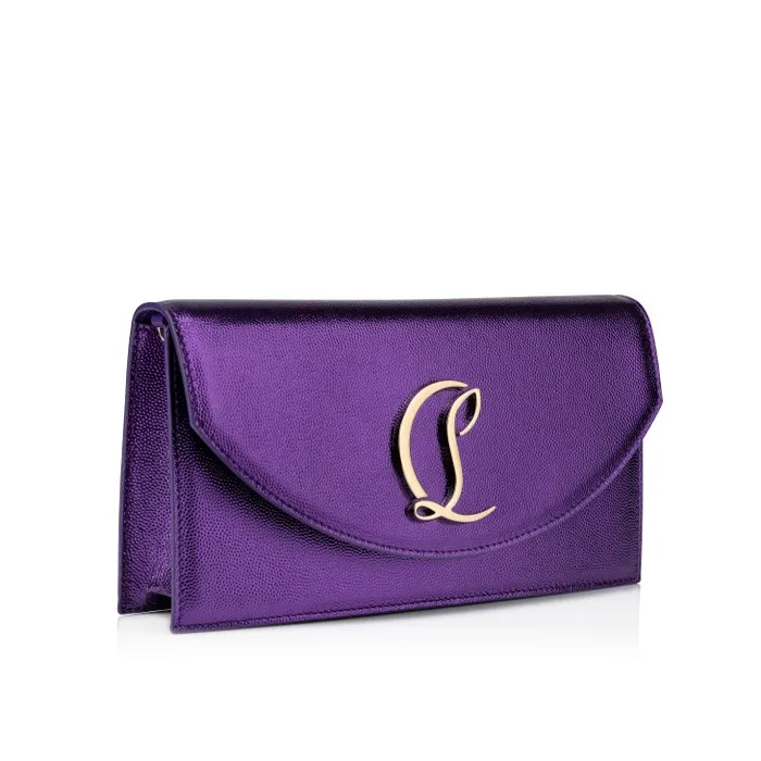 Women Loubi54 Clutch 8211 Nappa Leather 8211 Jacaranda Christian Louboutin Mini Bags
