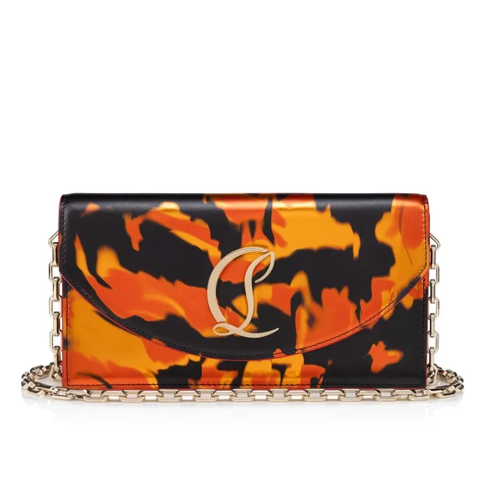 Women Loubi54 Clutch 8211 Specchio Leather On Fire 8211 Multicolor Christian Louboutin Shoulder Bags