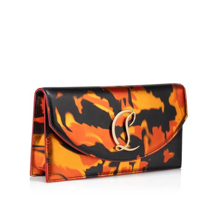 Women Loubi54 Clutch 8211 Specchio Leather On Fire 8211 Multicolor Christian Louboutin Shoulder Bags