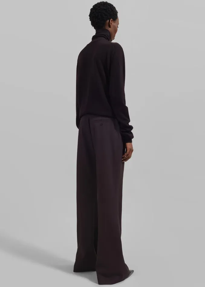 Women Lyra Flared Pants 8211 Dark Plum The Frankie Shop Bottoms