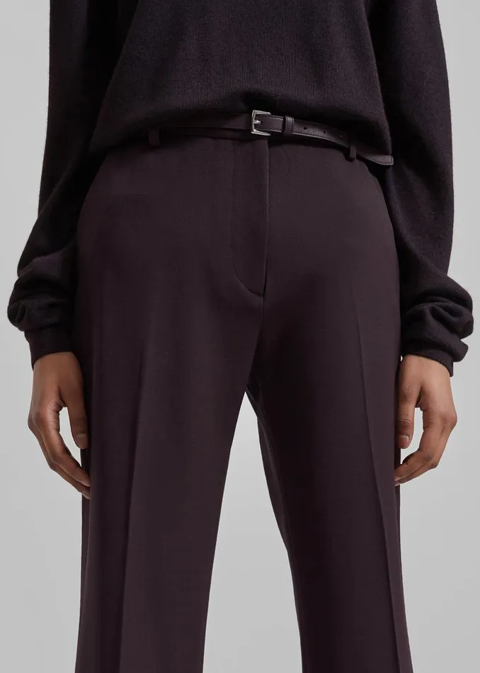 Women Lyra Flared Pants 8211 Dark Plum The Frankie Shop Bottoms