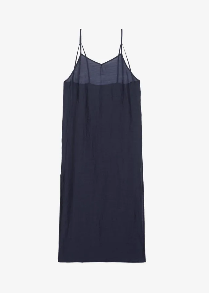 Women Madeline Sheer Midi Dress 8211 Navy The Frankie Shop Dresses