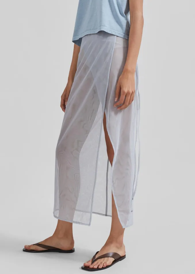Women Magdalena Sheer Midi Skirt 8211 Grey The Frankie Shop Bottoms
