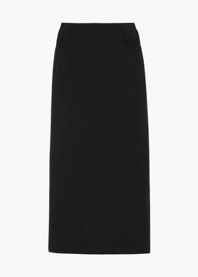 Women Malvo Long Wool Pencil Skirt 8211 Black The Frankie Shop Bottoms